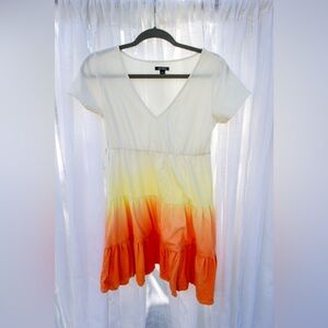 Cream to Orange - Short Sleeve Tiered ombré dress - Wild Fable - Small